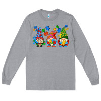 Heather Grey autism gnomes Long Sleeve Tee - AdoDesignShop