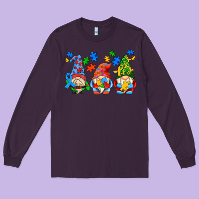 Autism Gnomes Long Sleeve Tee Designed By Adodesignshop