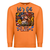 Carrot let's get lit 4th of july cow Premium Sweatshirt - LillyAllenDesigns