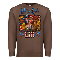 Chestnut let's get lit 4th of july cow Premium Sweatshirt - LillyAllenDesigns