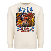 Sandshell let's get lit 4th of july cow Premium Sweatshirt - LillyAllenDesigns