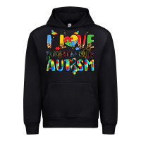 Black i love someone with autism Urban Hoodie - LillyAllenDesigns