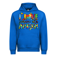 Cobalt i love someone with autism Urban Hoodie - LillyAllenDesigns