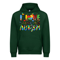 Forest Green i love someone with autism Urban Hoodie - LillyAllenDesigns
