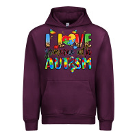 Mauve Wine i love someone with autism Urban Hoodie - LillyAllenDesigns