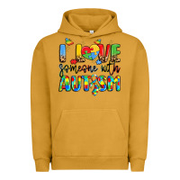 Pigment Peanut Butter i love someone with autism Urban Hoodie - LillyAllenDesigns