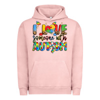 Pigment Salmon i love someone with autism Urban Hoodie - LillyAllenDesigns