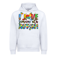 White i love someone with autism Urban Hoodie - LillyAllenDesigns
