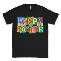 Black happy easter with eggs Classic Tee - Neo Western