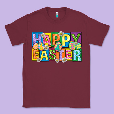 Happy Easter With Eggs Classic Tee Designed By Neo Western