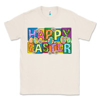 Natural happy easter with eggs Classic Tee - Neo Western