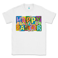White happy easter with eggs Classic Tee - Neo Western