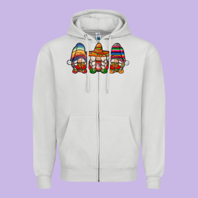 Mexican Gnomes Zipper Hoodie Designed By Jahusdesignshop