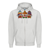 Dove Grey mexican gnomes Zipper Hoodie - JahusDesignShop