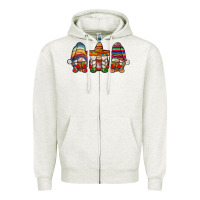Oatmeal Heather mexican gnomes Zipper Hoodie - JahusDesignShop