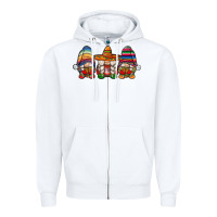 White mexican gnomes Zipper Hoodie - JahusDesignShop