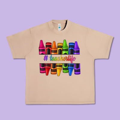 Urban Heavy Tee teacher life crayons