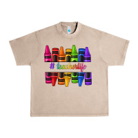 French Oak teacher life crayons Urban Heavy Tee - texasbilliewilder