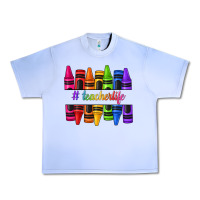 Grape Ice teacher life crayons Urban Heavy Tee - texasbilliewilder