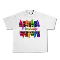 Lunar Rock teacher life crayons Urban Heavy Tee - texasbilliewilder