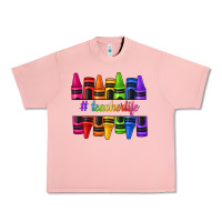 Salmon teacher life crayons Urban Heavy Tee - texasbilliewilder