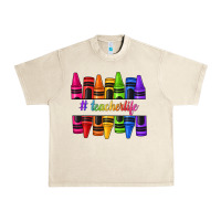Sandshell teacher life crayons Urban Heavy Tee - texasbilliewilder