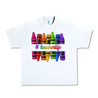 White teacher life crayons Urban Heavy Tee - texasbilliewilder