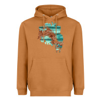 Meerkat wood leather patch Heavyweight Hoodie - AdoDesignShop