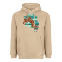 Wood Leather Patch Heavyweight Hoodie | Teevron