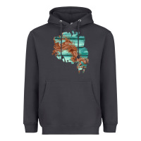 Smoke wood leather patch Heavyweight Hoodie - AdoDesignShop
