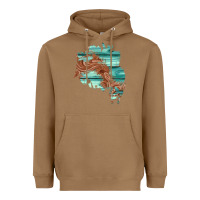 Toasted Coconut wood leather patch Heavyweight Hoodie - AdoDesignShop
