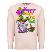 Pale Pink happy mardi gras y'all Premium Sweatshirt - BarkalooDesign