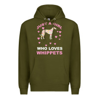 Army Green Just A Girl Who Loves Whippets Premium Hoodie - Bettercallsaul