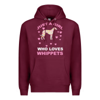Burgundy Just A Girl Who Loves Whippets Premium Hoodie - Bettercallsaul