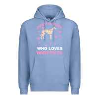 Colony Blue Just A Girl Who Loves Whippets Premium Hoodie - Bettercallsaul