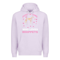 Lilac Just A Girl Who Loves Whippets Premium Hoodie - Bettercallsaul