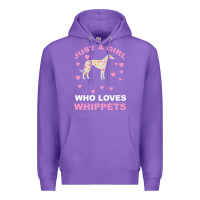 Purple Just A Girl Who Loves Whippets Premium Hoodie - Bettercallsaul