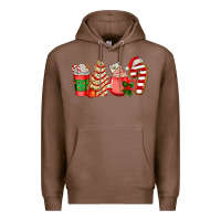 Chestnut christmas tree cake and coffee cups ado Premium Hoodie - AdoDesignShop