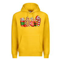 Lemon christmas tree cake and coffee cups ado Premium Hoodie - AdoDesignShop