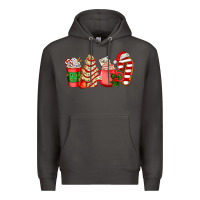 Smoke christmas tree cake and coffee cups ado Premium Hoodie - AdoDesignShop