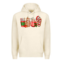 Tofu christmas tree cake and coffee cups ado Premium Hoodie - AdoDesignShop