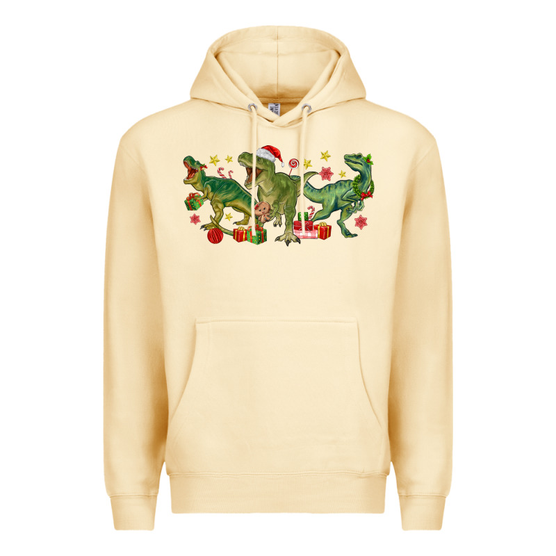 Christmas Dinosaurs Premium Hoodie by MaliasSmallBusiness | Teevron