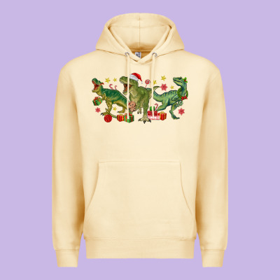 Christmas Dinosaurs Premium Hoodie Designed By Maliassmallbusiness