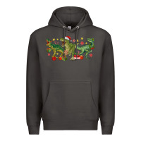 Smoke christmas dinosaurs Premium Hoodie - MaliasSmallBusiness