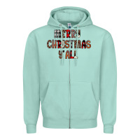 Seafoam merry christmas y all Zipper Hoodie - JahusDesignShop