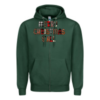 Sports Green merry christmas y all Zipper Hoodie - JahusDesignShop