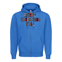 True Royal merry christmas y all Zipper Hoodie - JahusDesignShop