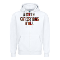 White merry christmas y all Zipper Hoodie - JahusDesignShop