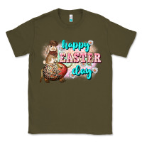 Army Green Happy Easter Day rodeo Easter Day Classic Tee - CowGirlArtShop