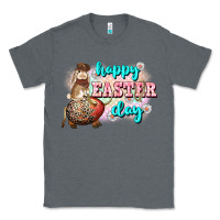 Charcoal Heather Happy Easter Day rodeo Easter Day Classic Tee - CowGirlArtShop